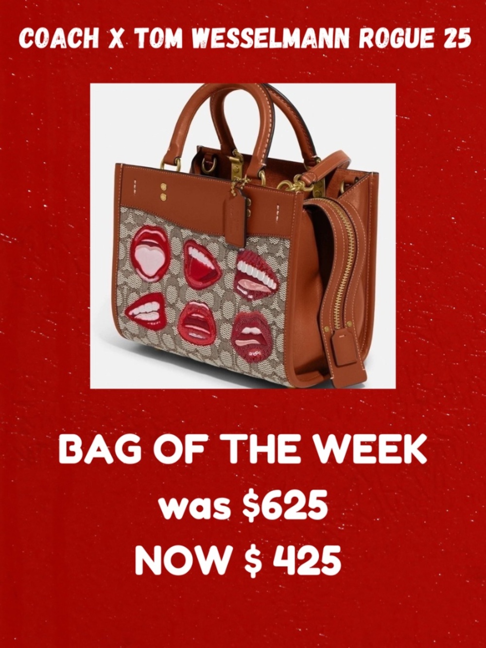 Coach X Tom Wesselmann Rogue 25 NWT BAG OF THE WEEK $425